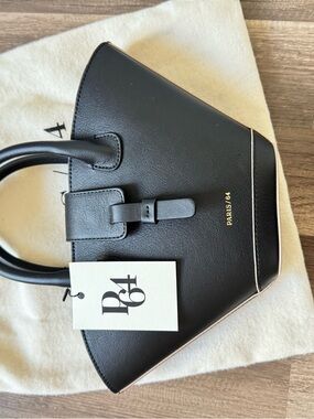 Paris/64 Black Structured Mini Satchel